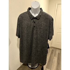 Alfani Men Ethan Polo Shirt Deep Black Short Sleeve Stretch Moisture Wicking 3XL